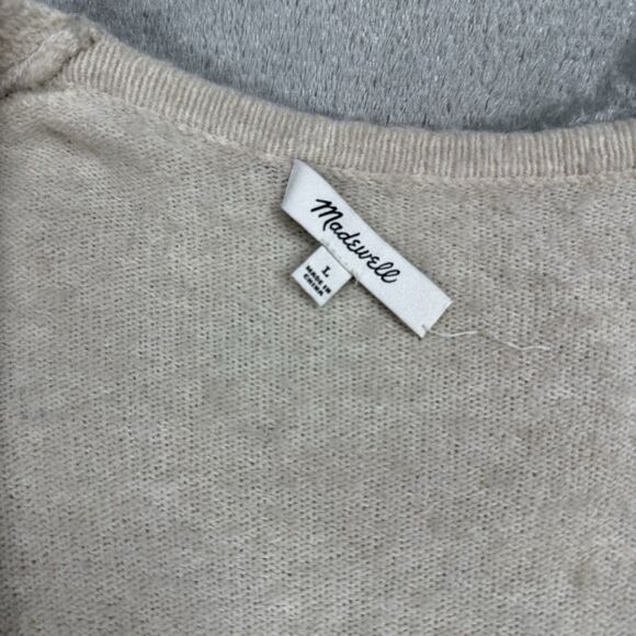 Madewell Kent Cardigan Women's Large Multicolor Striped Wool Blend - Picture 5 of 8